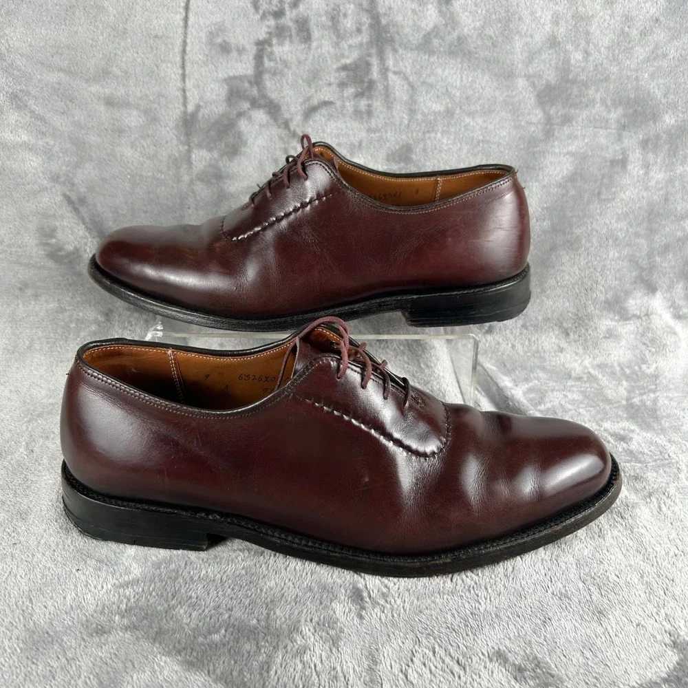 Alden Mens Burgundy Leather Oxford Dress‎ Shoes Made in USA Size 9 A/C